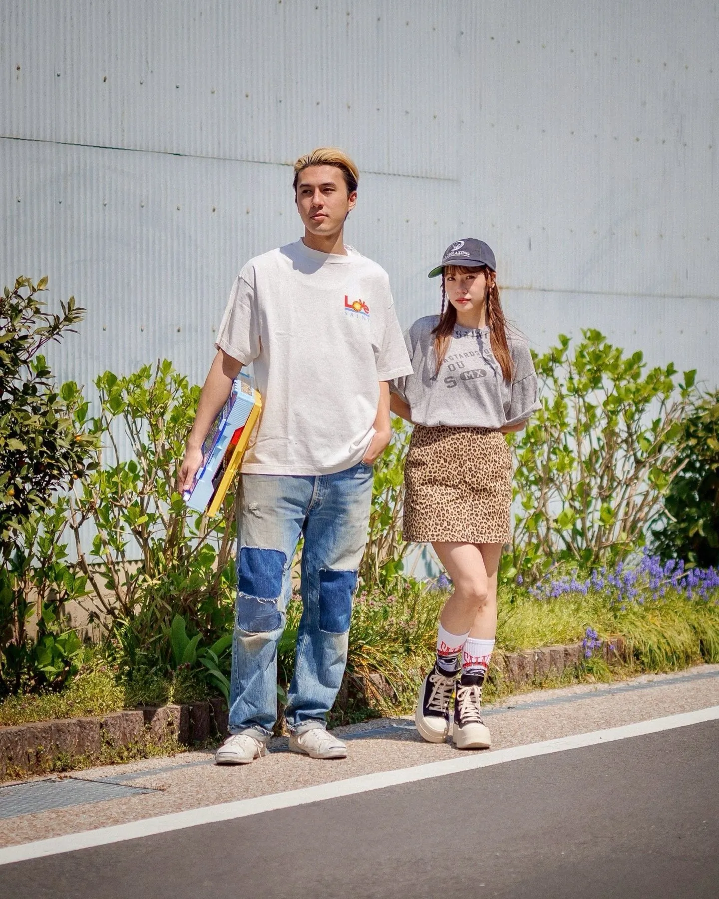 SAINT Mxxxxxx 25SS LOVE_SS TEE/WHT LOVE little sun destroyed washed distressed short sleeves off-white S-XL rainbow OE yarn original version consistent tube woven side seam fabric re-washed distressed craftsmanship of cut and damaged holes hand-made graffiti splashed ink original consistent main mark/wash mark/little angel anti-counterfeiting mark